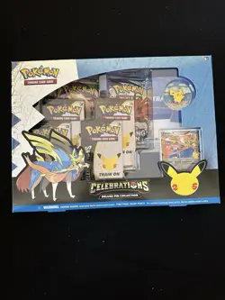 Pokemon TCG Celebrations Zacian LV. X Deluxe Pin Collection Box Factory Sealed - Image 1