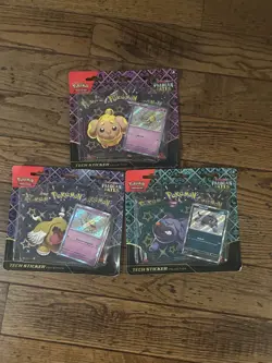 Pokemon Paldean Fates Tech Sticker Collection SET of 3 1 Of Each Artwork - Image 1