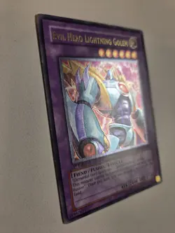 Evil Hero Lightning Golem (UTR) GLAS-EN039 1st Edition Ultimate Rare Yugioh MP - Image 4