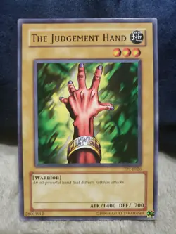Yugioh Card The Judgement Hand Tournament Pack 1 TP1-E026 European Print 2002 - Image 1
