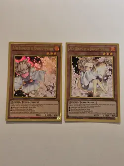 Ash Blossom & Joyous Spring MAGO-EN011 Maximum Gold Rare Yugioh Alt Art Set NM/M - Image 1