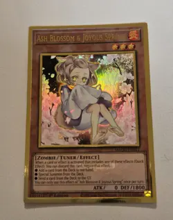 Ash Blossom & Joyous Spring MAGO-EN011 Maximum Gold Rare Yugioh Alt Art Set NM/M - Image 3