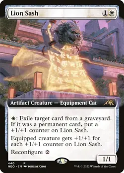 Lion Sash Kamigawa: Neon Dynasty Magic MTG Artifact Creature CARD 1x (440) - Image 1