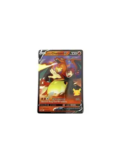 2021 Pokemon TCG Lance’s Charizard V SWSH133 Celebrations Black Star Promo Card - Image 1