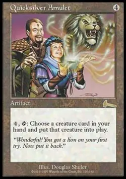 Quicksilver Amulet -Foil Medium Play MTG Urza's Legacy - Image 1