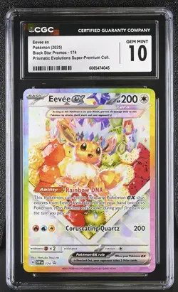 CGC 10 Eevee Ex SVP 174 SPC Prismatic Evolutions Super Premium Pokemon Card - Image 1