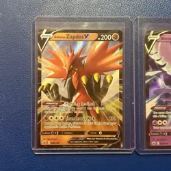 Pokemon Galarian Articuno V Moltres V & Zapdos V Chilling Reign 3 Card Lot NM - Image 2