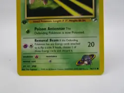 Vtg 2000 Pokemon Gym Heroes Sabrina's Venonat 1st Edition MP Card 96/132 - Image 3