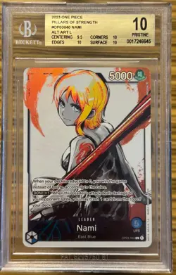 One Piece Card Game: Nami Leader Alt Art OP03-040 (english) BGS 10 - Image 1