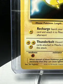 Vintage: Pikachu Promo 4 Pokemon The First Movie Trading Card. - Image 5