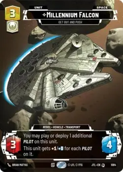 Millennium Falcon Get Out And Push (Prestige Foil) (Star Wars Unlimited) Foil - Image 1