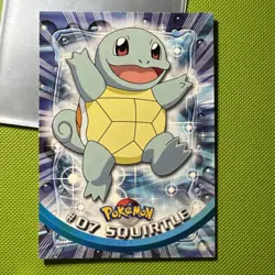 Squirtle #7 Topps Pokemon Card - Topps Blue Logo TV Animation Edition -LP - Image 1