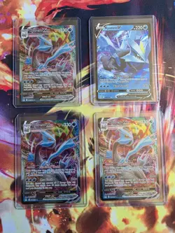 Pokemon Kyurem Lost Origin Lot Kyurem V 48/196 Kyurem VMAX 49/196 NM Four Cards - Image 1