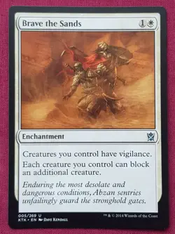 Magic The Gathering KHANS OF TARKIR BRAVE THE SANDS white card MTG - Image 1