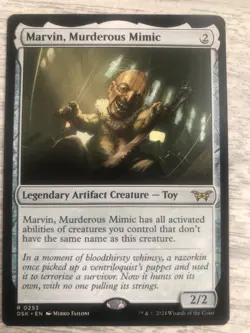 MTG Magic 1 x Marvin Murderous Mimic #253 Duskmourn NM FREE SHIPPING - Image 1