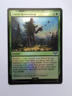 MTG Entish Restoration (LTR) Universes Beyond Lord Of The Ring Foil Uncommon 163 - Image 1