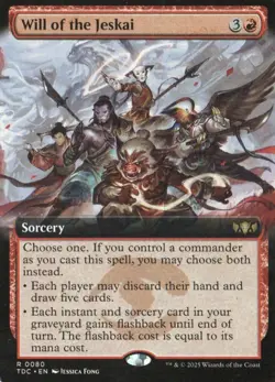 MTG TARKIR DRAGONSTORM COMMANDER WILL OF THE JESKAI EXTENDED ART RARE - Image 1