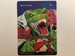 MTG Marvel Universe Eternal-Legal BEAST WITHIN Borderless Foil NM (0036BIN) - Image 1
