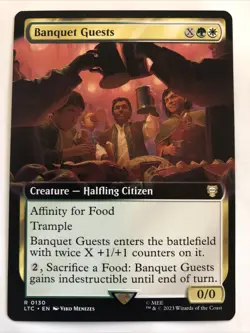 MTG Commander: LOTR Banquet Guests Extended Art 0130 NM Rare - Image 1