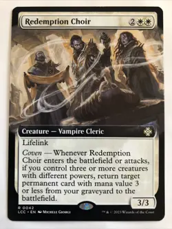 MTG Commander Lost Caverns of Ixalan Redemption Choir Extended Art 0042 NM Rare - Image 1