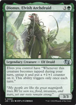 Dionus, Elvish Archdruid (Anime) U Foundations Jumpstart 52 NM - Image 1