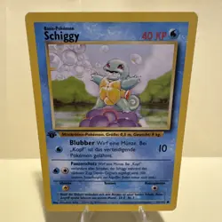 Pokemon TCG Squirtle SCHIGGY Base Set 63/102 Regular 1st Edition Common GERMAN - Image 1