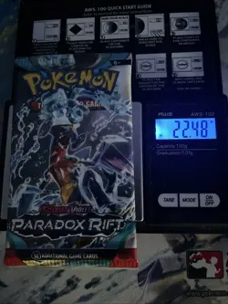 Heavy 22.48g Pokemon Sealed Paradox Rift Booster Pack - Image 1