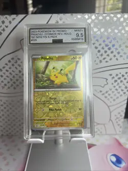 2023 Pokemon SV Promo Pikachu-Cosmos Rev. Holo 151 Mini Tin 5-pack #025 AGS 9.5 - Image 3