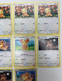 Pokemon Tcg Lot of 10 Teddiursa, Ursaring Reverse Holo Common basic - Image 3