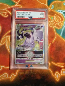 2022 POKEMON GO #031 MEWTWO VSTAR PSA 9 - Image 1