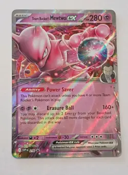 Pokemon TCG Team Rockets Mewtwo EX 216 Promo Holo Near Mint Near Mint Condition - Image 1