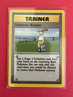1999 Pokemon Base Set Pokemon Breeder #76/102 Rare - LP+ / NM - Image 1