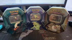 Lot Of 3 Pokemon TCG Triple Whammy Tin Set Darkrai, Slaking and Tyranitar Sealed - Image 1