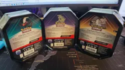 Lot Of 3 Pokemon TCG Triple Whammy Tin Set Darkrai, Slaking and Tyranitar Sealed - Image 2