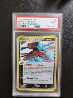 POKEMON EX HOLON PHANTOMS DEOXYS (ATTACK) STAMPED REVERSE HOLO 3/110 PSA 9 MINT - Image 1