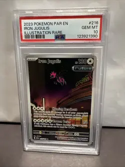 2023 POKEMON PAR EN-PARADOX RIFT ILLUSTRATION RARE #216 IRON JUGULIS PSA 10 - Image 1