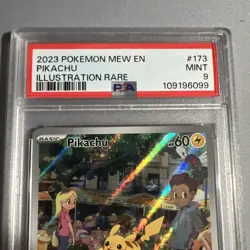 2023 POKEMON MEW EN-151 ILLUSTRATION RARE #173 PIKACHU PSA 9 - Image 5