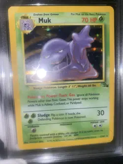 Muk 13/62 Fossil Holo GRADED 10 GEM MINT PGC Pokemon Card 1999 - Image 3