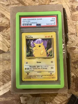 PSA 8 Pikachu Yellow Cheeks 58/102 1st Edition Base Set 1999 Pokemon Card - Image 1