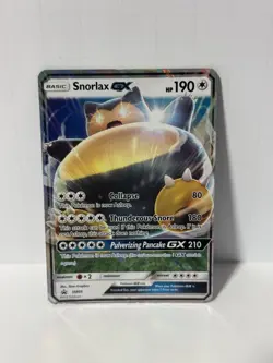 Snorlax GX Pokemon Card Basic HP 190 Trading Card Game Collectible - Image 1