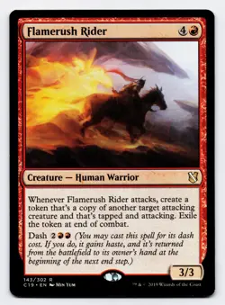 Flamerush Rider [143/302] C19 Rare Non-Foil [MTG Card English] - Image 1