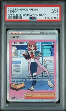 2025 Pokemon Lacey Trainer Card PSA 9 Mint #175 Special Illustration Rare - Image 1