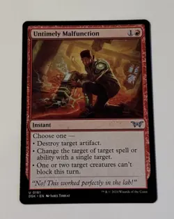 MTG Untimely Malfunction - Duskmourn: House Of Horror LP - Image 1