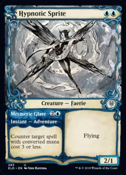Hypnotic Sprite (Showcase) - Near Mint MTG Throne of Eldraine - Image 1