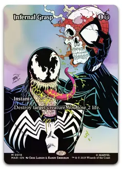 Infernal Grasp (Borderless) #18 (Foil) (NM) MAR Magic MTG - Image 1