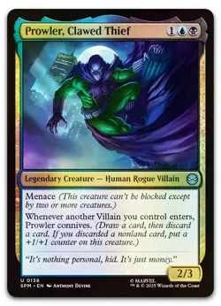 Prowler, Clawed Thief #138 (Foil) (NM) Spider-Man SPM Magic MTG - Image 1