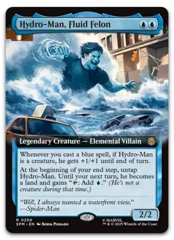 Hydro-Man, Fluid Felon (Extended Art) #250 (NM) Spider-Man SPM Magic MTG - Image 1