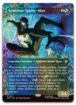 Symbiote Spider-Man (Borderless) #217 (Foil) (NM) Spider-Man SPM Magic MTG - Image 1