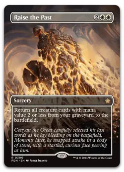 Raise the Past (Borderless) #300 (NM) Foundations FDN Magic MTG - Image 1