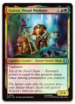 Kraven, Proud Predator #132 (Foil) (NM) Spider-Man SPM Magic MTG - Image 1